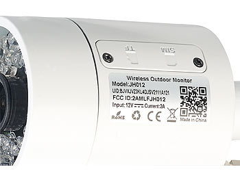 VisorTech Outdoor-IP-HD-Überwachungskamera mit GSM, 3G, WLAN & Nachtsicht, IP65