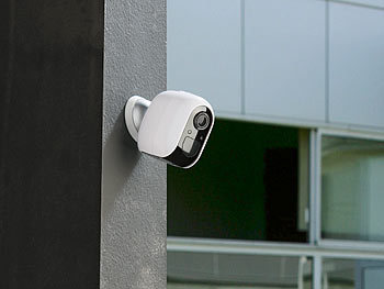 VisorTech IP-Überwachungskamera mit 4 Akkus, Full HD, WLAN & App, IP54