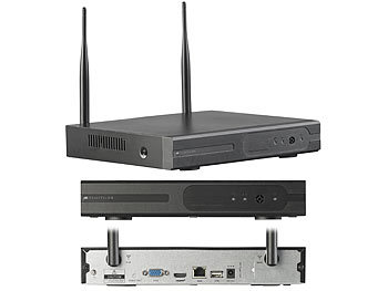 VisorTech Funk-Überwachungssystem: HDD-Rekorder, 8 Full-HD-Kameras & App-Zugriff