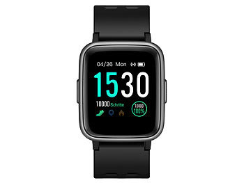 newgen medicals Fitness-Uhr, Touch-Screen & Herzfrequenz-Anzeige, Bluetooth, 5 atm