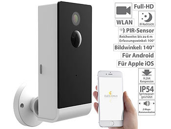 Full-HD-IP-Ãberwachungskamera mit smarter Nachtsicht, WLAN, App, IP54 / Ãberwachungskamera