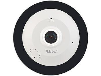 7links 360°-Panorama-Überwachungskamera mit 3,7 MP, Nachtsicht, WLAN & App