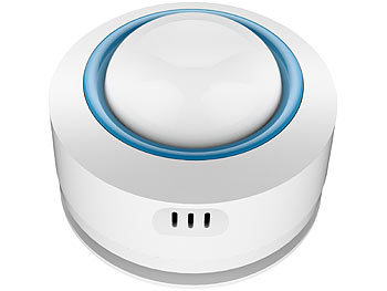 Luminea Home Control WLAN-Temperatur- & Luftfeuchtigkeits-Sensor, 7-Tage-Datenspeicher, App