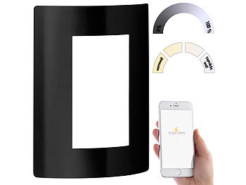 Luminea Home Control 2er-Set LED-Wandleuchten für Amazon Alexa & Google Assistant, 600 lm