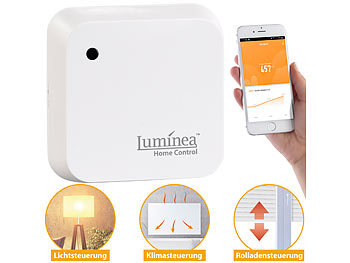 Luminea Home Control 2er-Set Wetterfeste WLAN-Licht- & Dämmerungs-Sensoren mit App, IP55