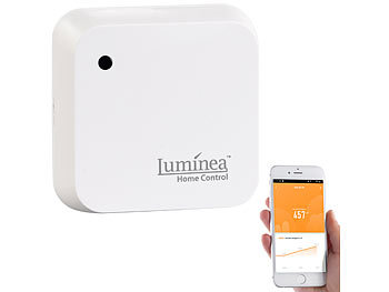 Luminea Home Control 4er-Set Wetterfeste WLAN-Licht- & Dämmerungs-Sensoren mit App, IP55
