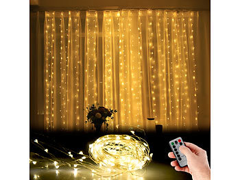 Solar LED Eiszapfen Lichterkette 144 LED 10 RGB Lichtervorhang 2,4m Dekoration