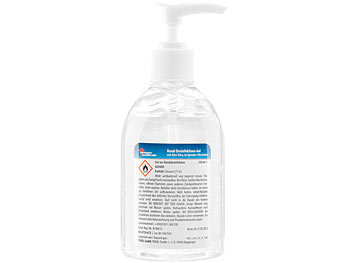 Desinfektion Viren: newgen medicals Hand-Desinfektions-Gel mit Aloe Vera, in Spender-Flasche, 250 ml