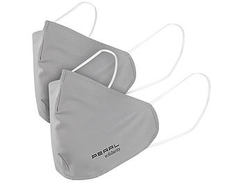 2er-Set Mund-Nasen-Stoffmaske mit Filter-Textil, waschbar, GrÃ¶sse M / Mundschutz
