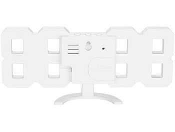 Lunartec Kompakte USB-LED-Tisch- & Wanduhr, Wecker, 7-Segment-Ziffern, 2 Farben