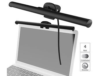 USB-LED-Leuchte fÃ¼r Laptop-Bildschirm, 3 Farben, dimmbar, 4 W, 26 cm / Laptop Lampe