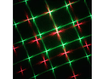 Lunartec Indoor-Laser-Projektor mit 12 Leuchtmustern, Sound-Steuerung, grün/rot