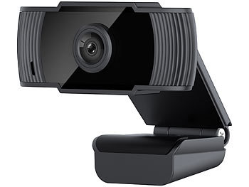 Webcamera: Somikon Full-HD-USB-Webcam mit Mikrofon, für PC und Mac, 1080p, 30 fps