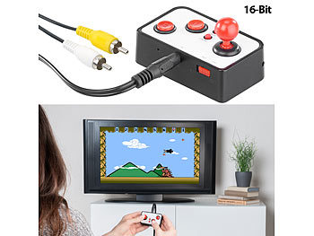 Retro Spielkonsole: MGT Retro-Videospiel-Konsole mit 240 16-Bit-Games und TV-Anschluss