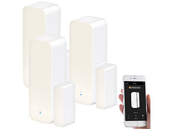 Zusatz zu Mini-Alarmsystem von G-Homa Hausalarm 2er-Set WiFi Fensterkontakt 