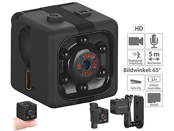 Mini kamera Spycam Full HD 1080p Überwachungskamera Nanny Cam mit Bewegungserken 