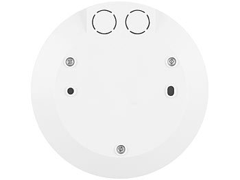Luminea Home Control 2er-Set extra-flacher WLAN-PIR-Bewegungsmelder mit App, 360°, 230 Volt