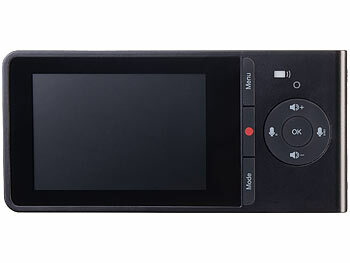 auvisio 4K-HDMI-Video-Rekorder, Livestream, 3,5" / 8,9 cm Display, Akku, 60fps
