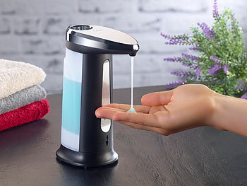 Dispenser Automatico Sapone Senza Contatto 500ml - Ricaricabile, A Parete Con Display LCD, Erogatore Di Schiuma Con 5 Livelli, Per Bagno E Cucina (Bianco)