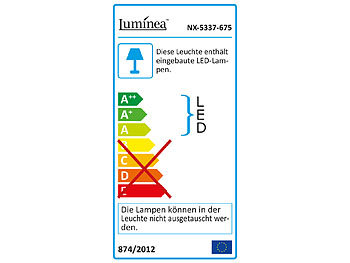 Luminea LED-Wand- & Deckenleuchte mit PIR-Sensor, 20 W, Ø 38 cm, warmweiß
