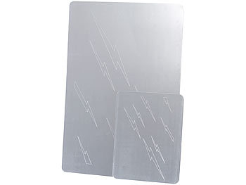 Silberreiniger: AGT 2er-Set Reinigungsplatten für Silber, je 1 große und kleine Platte