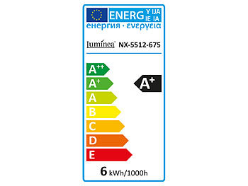 Luminea LED-Kerze, E14, A+, 6 Watt, 480 Lumen, warmweiß, 270°, B35
