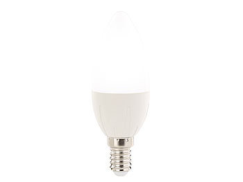 Luminea 10er-Set LED-Kerzen E14 B35, 6 Watt, 480 Lumen, tageslichtweiß 6500 K