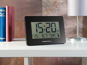 Digital Uhr Datum Temperatur Wanduhr Funkuhr XXL-Uhr Bürouhr Werkstattuhr 