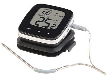 Rosenstein & Söhne WLAN-Grill-Thermometer mit LCD-Display und App-Kontrolle, bis 249 °C