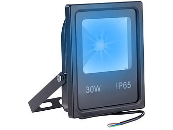 Luminea Wetterfester Fluter, RGB-SMD-LEDs, Fernbedienung, 30 W, 2.400 lm, IP65