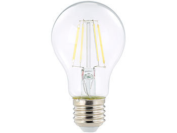 Luminea LED-Filament-Birne, A60, E27, 470 lm, 4 W, 360°, 6.500 K