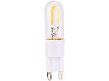 Luminea LED-Filament-Stiftsockellampe G9, 1 W, 80 lm, tageslichtweiß, 360°