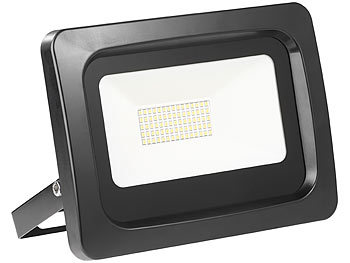 LED-Strahler mit Stecker: Luminea Wetterfester LED-Fluter, 100 Watt, 7.000 Lumen, IP65, 3000 K, warmweiß