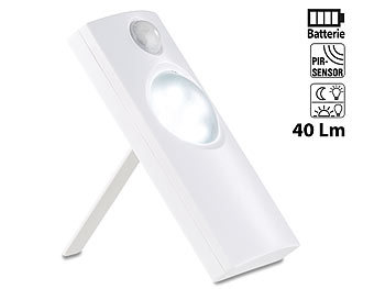 Lampen für Nachtische: Lunartec LED-Wand- & Stand-Leuchte mit Bewegungserkennung, 0,36 Watt, 40 Lumen