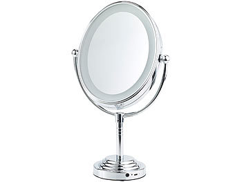 Sichler Beauty Rasier-Spiegel: Wand-Kosmetikspiegel, 5-fach, Saugnapf & 25  LEDs (Versandrückläufer) (Badezimmer-Kosmetik-Spiegel)