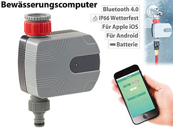 Bewässerung, Bluetooth: Royal Gardineer Bewässerungscomputer mit Bluetooth, App-Steuerung über Android und iOS