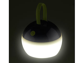 Lunartec LED-Akku-Zeltleuchte, 3 Helligkeitsstufen, 100 lm, 2 Watt, IPX7, USB
