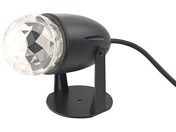 Lunartec LED-Disko-Projektor, bewegtes Punkte-Muster, innen & außen, 3 W, IP44
