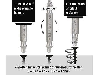 6-teilige Beschädigte Schraubenzieher-Bohrer Zum Entfernen Defekter Schrauben