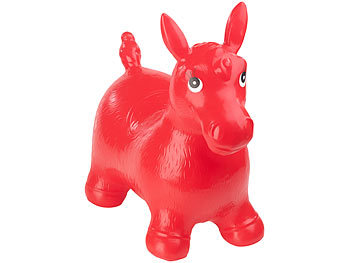Playtastic Aufblasbares Hüpf-Pferd aus elastischem Kunststoff, rot