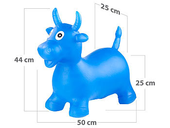 Aufblasbare HÃ¼pf-Kuh aus elastischem Kunststoff, blau / Spielzeug