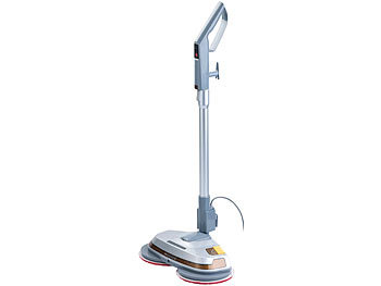 Gerät zum reinigen und Polieren von Boden Fußbodenmop Wischmop Mop: Sichler Fußboden-Poliermaschine mit Teleskop-Griff, Sprüh-Funktion & LEDs