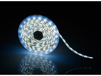 Lunartec 2er-Set Solar-LED-Streifen mit 180 tageslichtweißen LEDs, IP65