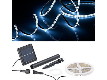 Lunartec Solar-LED-Streifen mit 180 tageslichtweißen LEDs, Versandrückläufer