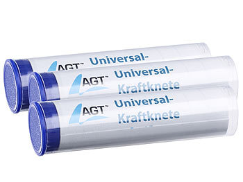 Kaltschweißmasse: AGT 3er-Pack Universal-Kraftknete: 2K-Kleber aus Epoxidharz, 3x 56 g
