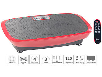 Vibrationsboard: newgen medicals Breite 3D-Vibrationsplatte WBV-600.3D, 500 Watt, 20 Frequenzen & Timer