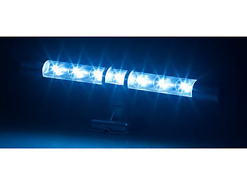 Lunartec Flexible 4in1-LED-Unterbauleuchte, mattsilber, tageslichtweiß, 35 lm