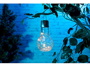 Lunartec Deko-LED-Glühbirne im Crackle-Glas-Design, Versandrückläufer