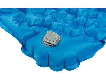 blau Schlafmatte aufblasbar Outdoor-Luftmatratze mit integriertem Kopfkissen 