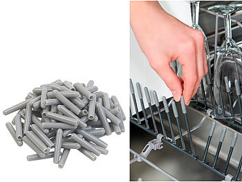 Spülmaschinen-Gestell-Abdeckkappen Silikon 100 Stück grau Für Geschirrspüler 
